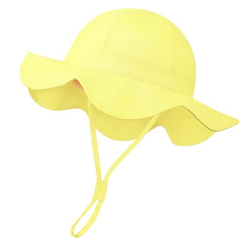 Baby Girl Sun Hat Toddler Summer Bucket Hats UPF 50+ Hat for Infant Girl Beach Hat with Wide Brim 0-6T