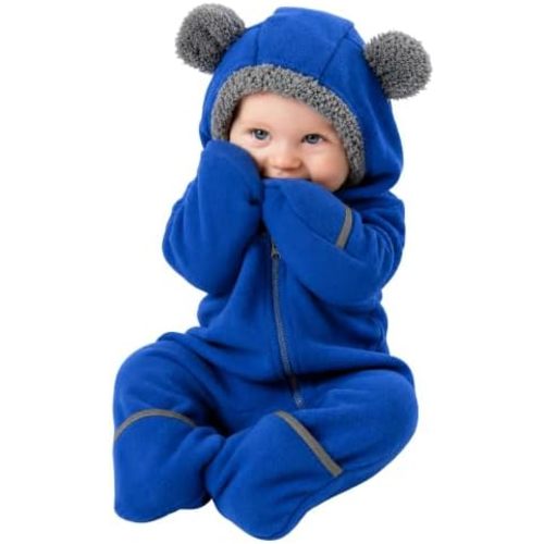 Cuddle Club Fleece Baby Bunting Bodysuit Hoodie, Newborn - 5T