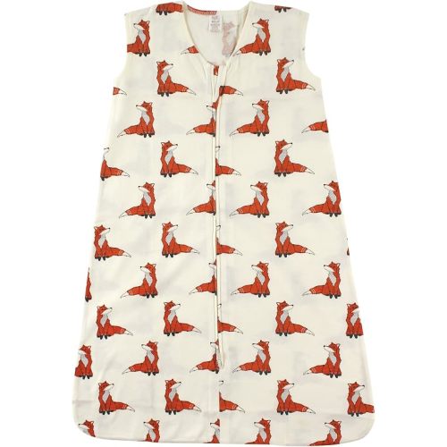 Touched by Nature Unisex Baby Organic Cotton Sleeveless Wearable Sleeping Bag, Sack, Blanket, Boho Fox, 18-24 Months