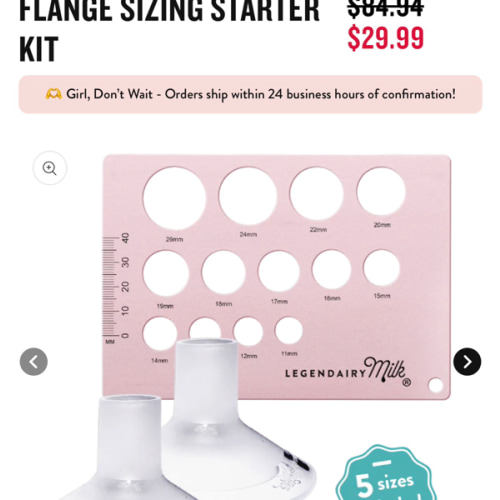 Flange Sizing Kit | Silicone Inserts | Nipple Ruler | Pumping Spray – Legendairy Milk