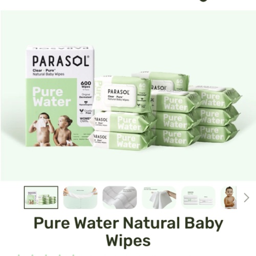 Pure Water Natural Baby Wipes