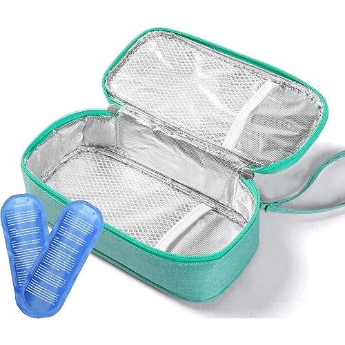 Insulated Breastmilk Cooler Bag with 2 Ice Packs - Breastmilk Cooler Organizer Bag for Daycare, Breastfeeding Mom Travel Outdoor