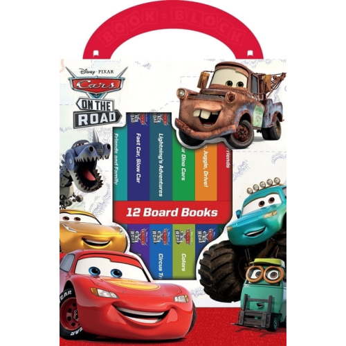 Disney Pixar Cars Lightning McQueen, Mater, and More! - My First Library Board Book Block 12-Book Set - First Words, Alphabet, Numbers, and More! Baby Books - PI Kids