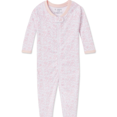 LAKE | Baby | Pima Cotton Pajamas | English Rose Garden Floral Baby Sleeper