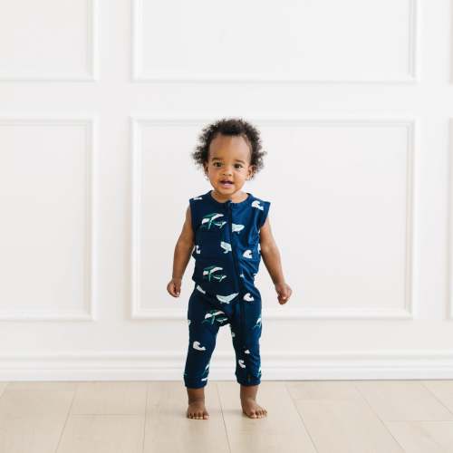 Zippered Sleeveless Romper in Humpback