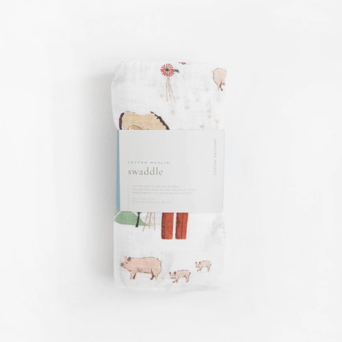 Good Neighbour | Little Unicorn Cotton Muslin Swaddle (Farmyard)