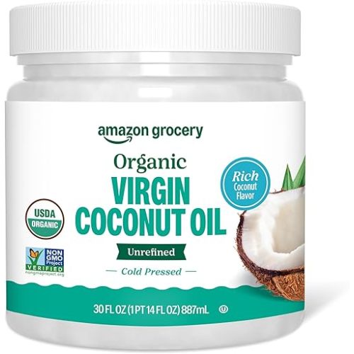 Amazon Grocery, Organic Virgin Coconut Oil, 30 Fl Oz (Previously Amazon Fresh, Packaging May Vary)
