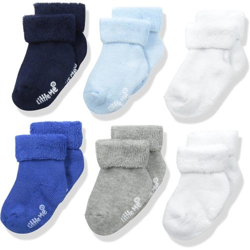 Little Me Baby Boys' Think Cotton Turn Cuff Socks