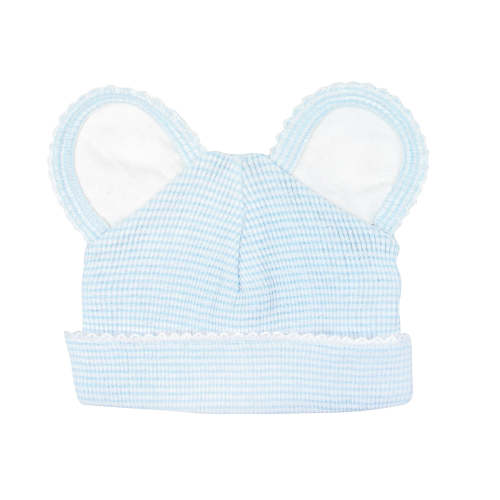 Rib Knit Bear Beanie