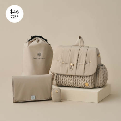 Levy Backpack Beige Mother’s Day Set
