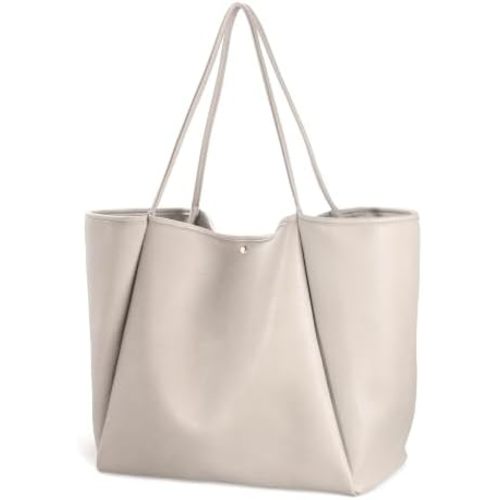 Oversize Pu Leather Tote Women Weekender Bag Shopper Handbag Travel Purse