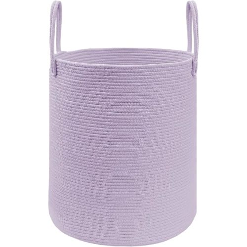 JMvicyroam 80L Cotton Rope Laundry Basket Hamper, Purple