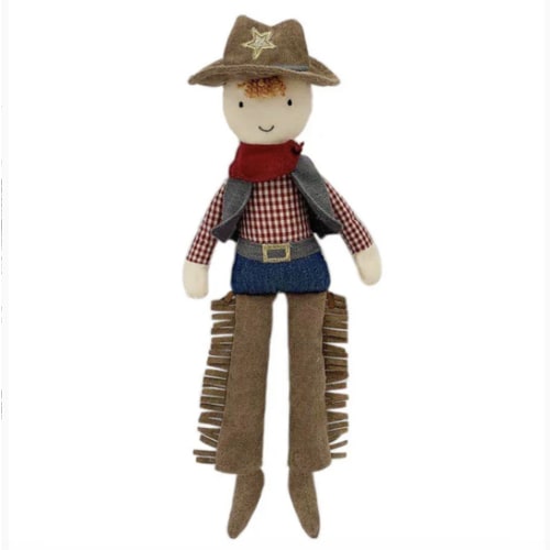 Copper the Cowboy Doll | Handmade 15" Plush Doll Gift for Kids