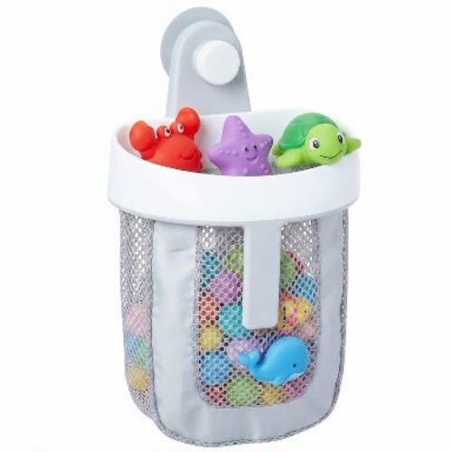 Baby Bath Toy Storage Caddy, Easy Access Mesh Storage, Kids Bath Toys Storage, Hanging Bath Toy Holder with Suction Cup, Bathtub Toy Organizer