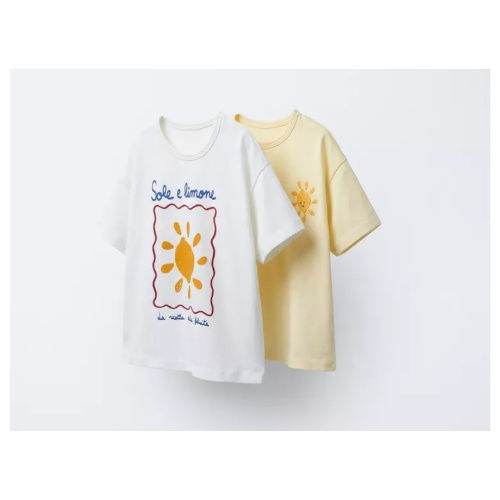 TWO-PACK OF PRINTED T-SHIRTS - Yellow | ZARA United States