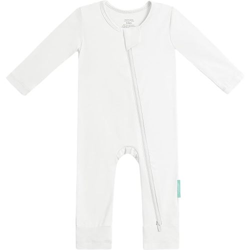 PurComfy Baby Long Sleeve Romper Jumpsuit, Premium Soft Rayon One Piece Pajamas Boy Girl 2-Way Zipper Coverall Sleeper