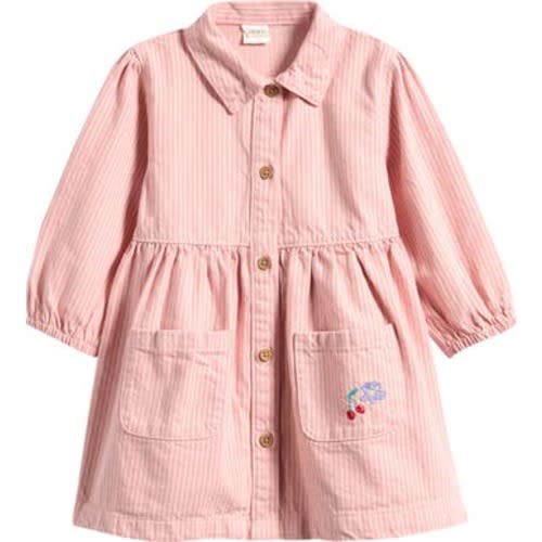 Kids' Stripe Long Sleeve Cotton Dress