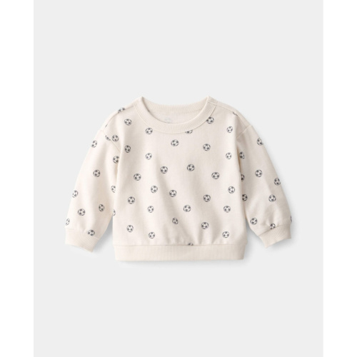 Baby Soccer French Terry Pullover Sweatshirt - Ivory | Carter's