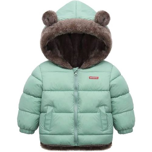 Fairy Baby Infant Baby Winter Coat Cute Teddy Bear Hooded Jacket Warm Fleece Outerwear Windproof Toddler Boys Girl 6M-4T