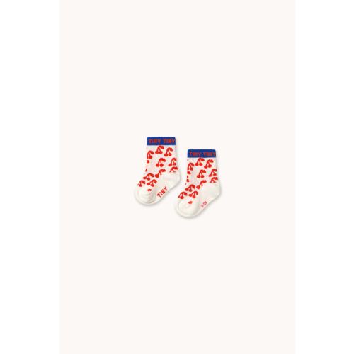 CHERRIES MEDIUM SOCKS off-white | TINY