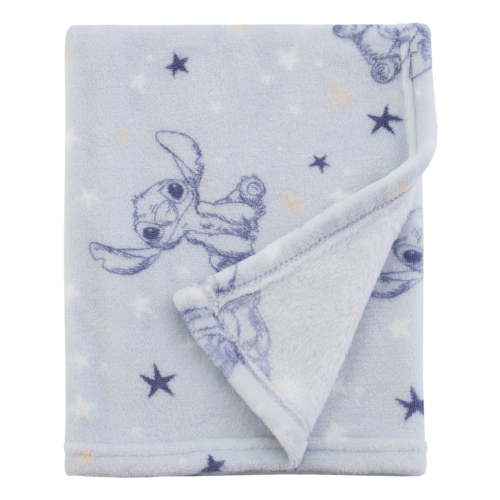 Stitch Allover Print Baby Blanket, Unisex, Blue