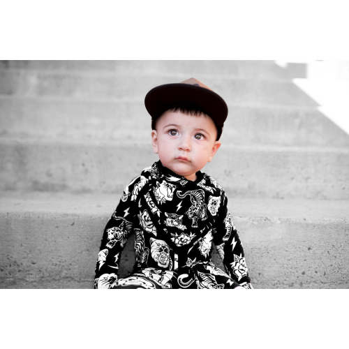 Bamboo Bandana Bib in Born to Be Wild