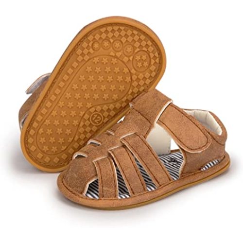 Miamooi Infant Baby Boys Girls Summer Beach Sandals Non Slip Soft Rubber Sole Toddler Outdoor Closed-Toe First Walker Shoes