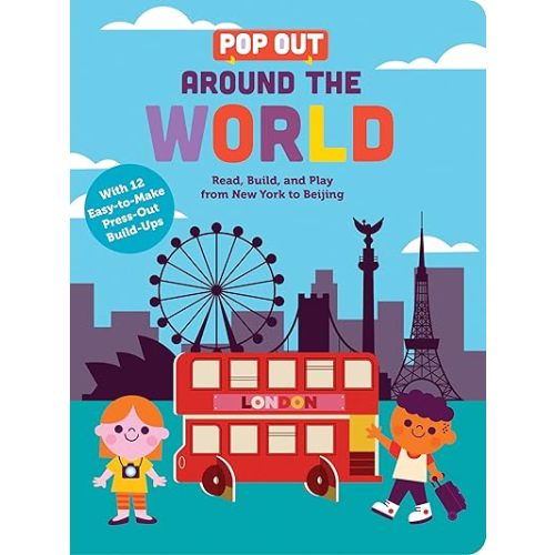 Pop Out Around the World: Read, Build, and Play from New York to Beijing. An Interactive Board Book About Diversity and Cities Around the World (Pop Out Books) Board book – September 20, 2022