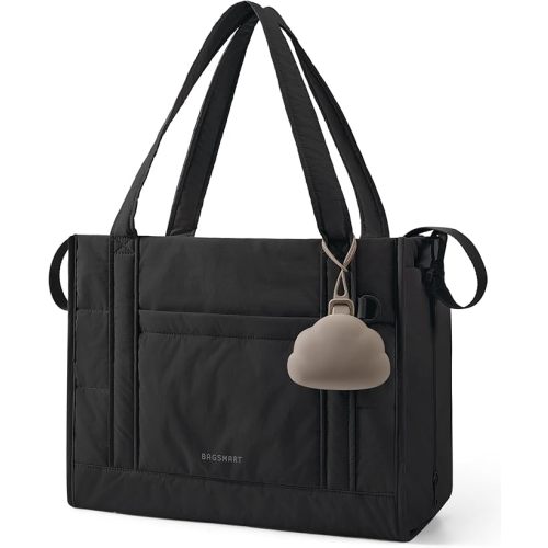 BAGSMART Diaper Bag Tote Puffer Tote Bag Lightweight Baby Bag with Insulated Pockets, Pacifier Case Stylish Multifunctional Hospital Bag for Labor and Delivery,Travel,Work