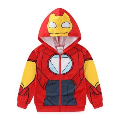 Marvel Iron Man And His Awesome Friends Boys Full Zip Up Hoodie For Toddler And Big Kids - Size 2T