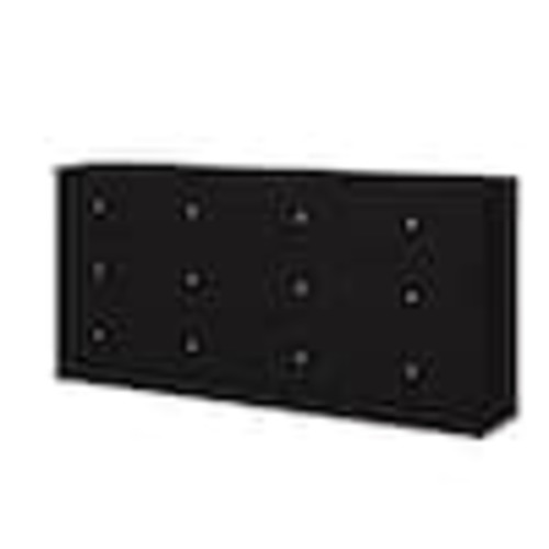Tvilum Portland 6-Drawer Double Dresser in Black 26.89 in. H x 56.34 in. W x 12.46 in. D 703288686