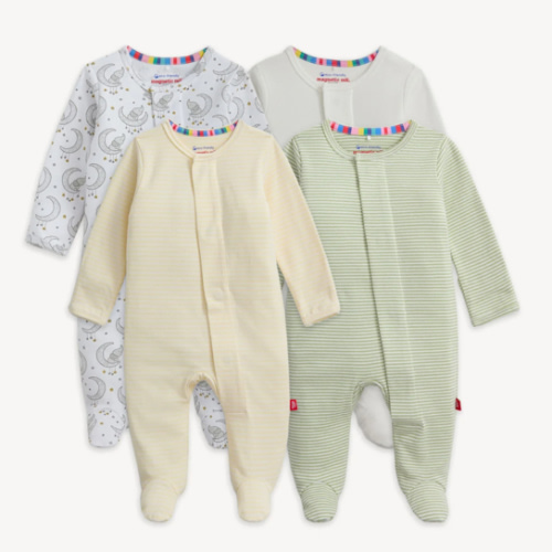 Magnetic 4-Pack Footie, 3-6 M