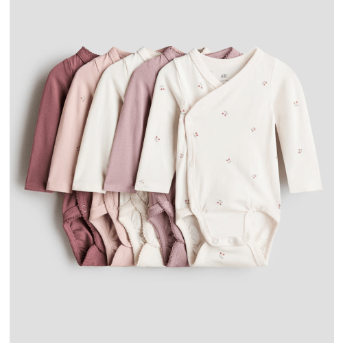 5-PACK WRAPOVER BODYSUITS