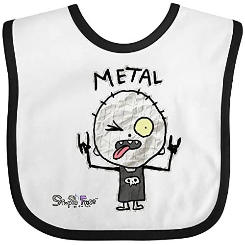 inktastic Metal Face Baby Bib - Gus Fink Studios