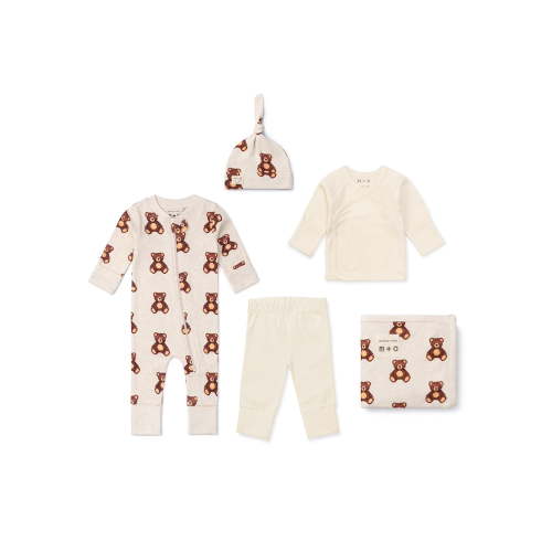 M+A by Monica + Andy Organic Cotton 5-Piece Gift Box Set, Sizes Newborn - 3-6 months