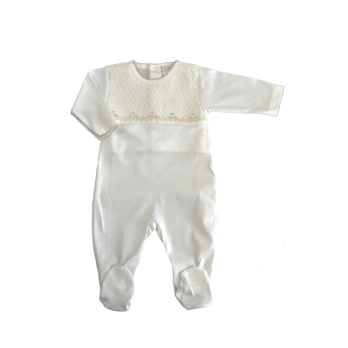 Unisex White Ecru Footie