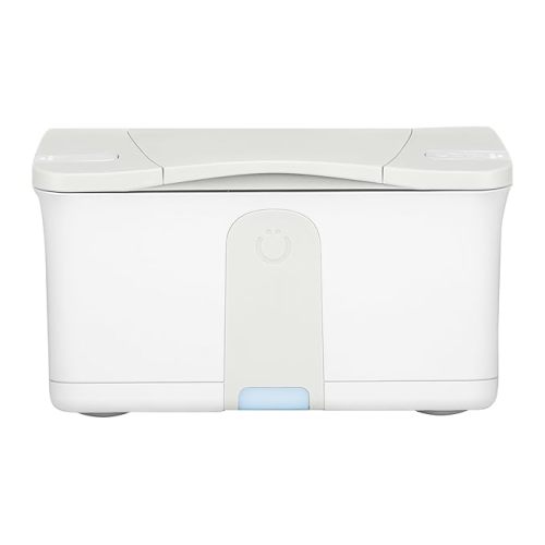 Ubbi Baby Wipes Dispenser with Weighted Plate and Secure Seal, Nursery and Baby Registry Essential to Keep Wipes Fresh, Taupe