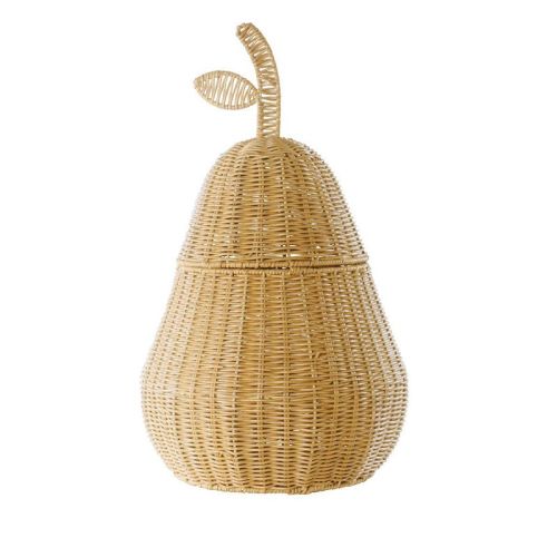Kaplan Early Learning Pear Shaped Washable Wicker Floor Basket