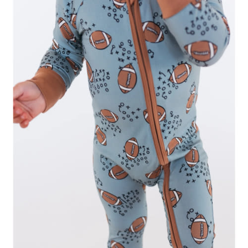 Football Zipper Romper – In My Jammers