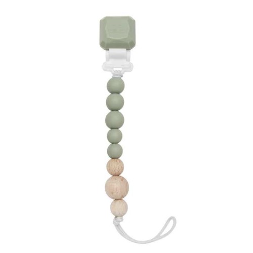 Colour Pop Silicone & Wood Pacifier Clip