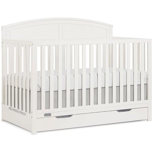 Dream On Me Storybrooke Convertible Baby Crib with Storage Drawer, Cream
