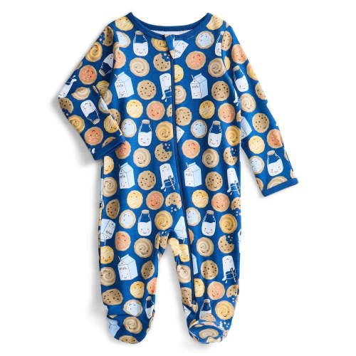 Wonder Nation Baby Boys or Girls Zip Front Footed Pajamas, Sizes Preemieie-6/9 Months