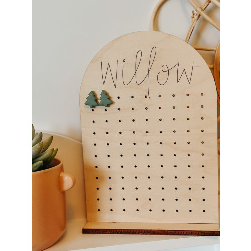 personalized earring holder for girls, boho earring holder, girls jewelry organizer, earring stand for girls, girls 7th birthday gift