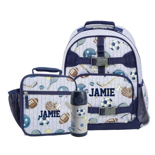 Mackenzie Glow-in-the-Dark Pinstripe Sports Backpack & Lunch Bundle, Set of 3