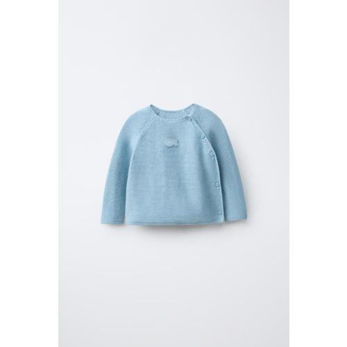 FISH APPLIQUÉ KNIT PANTS - Light turquoise | ZARA United States