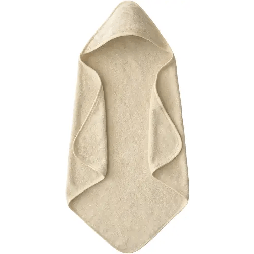 mushie Baby Hooded Towel | Organic Cotton (Fog)
