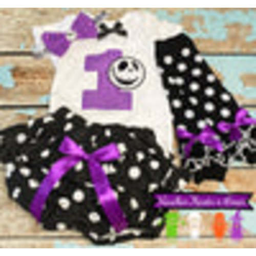 Girls Nightmare Before Christmas Birthday Outfit, Jack Skellington Birthday