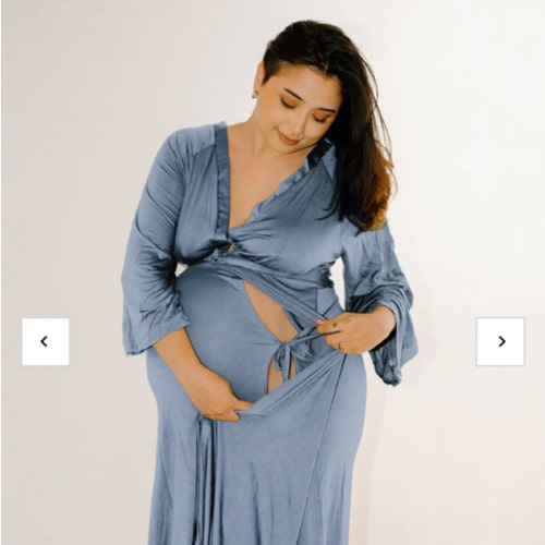 Amelia Labor & Postpartum Gown in Periwinkle – Lila