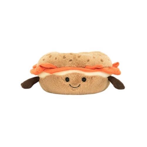 Jellycat Amuseables Bagel Plush Toy Super Soft Stuffed Animal 8.27" Jellycat Spring Plush Perfect for All Ages