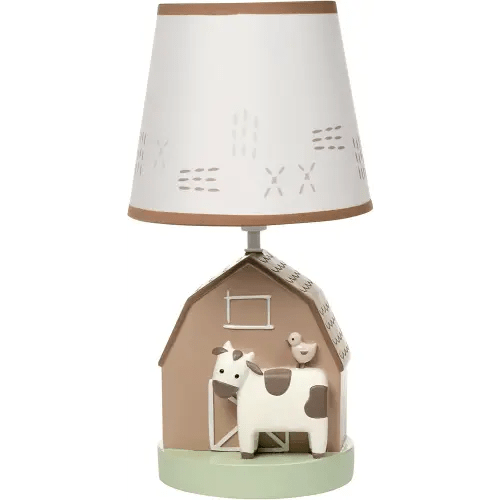 Bedtime Originals Farmyard Friends Decorative Tabletop Nursery Lamp with Shade
